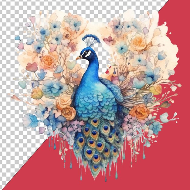 PSD exquisite peacock feather design