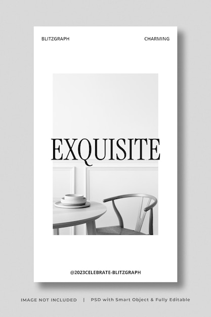 PSD exquisite style social media stories banner template