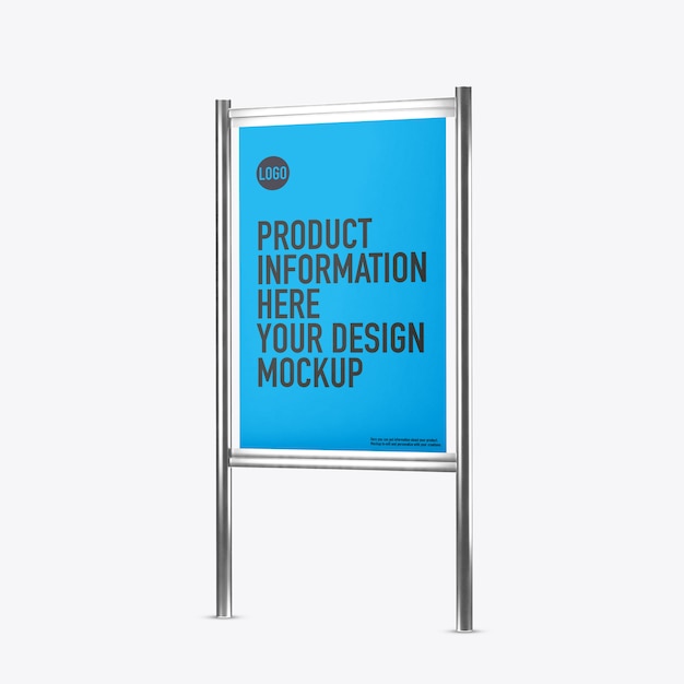 Exterieur banner mockup op witruimte