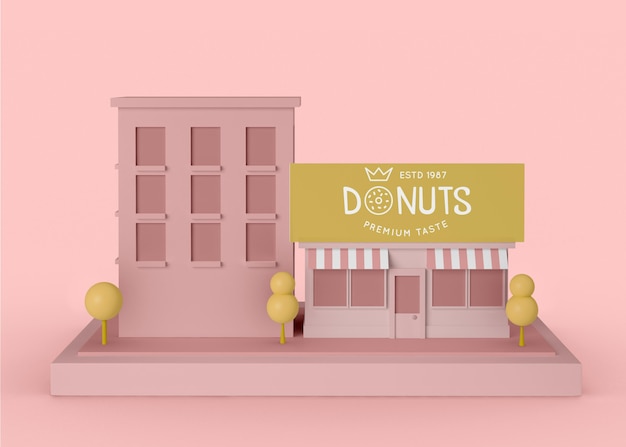 Exterior advert lowpoly  style