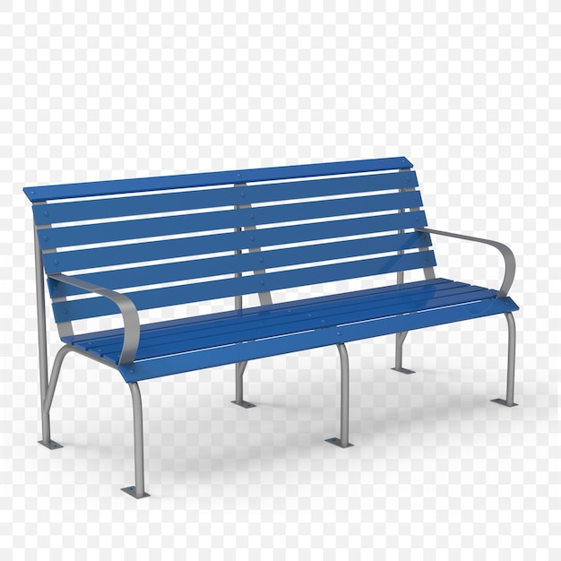 PSD exterior bench 3d render illustration