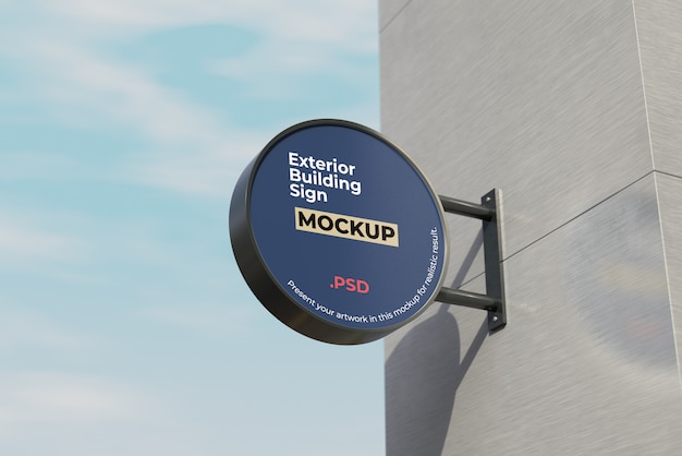 Exterior Building Sign Mockup