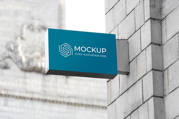 exterior business sign mock-up