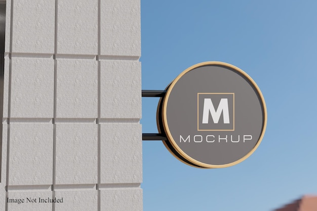 Exterior business sign mockup