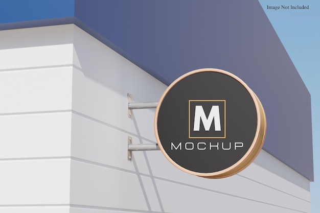 exterior business sign mockup
