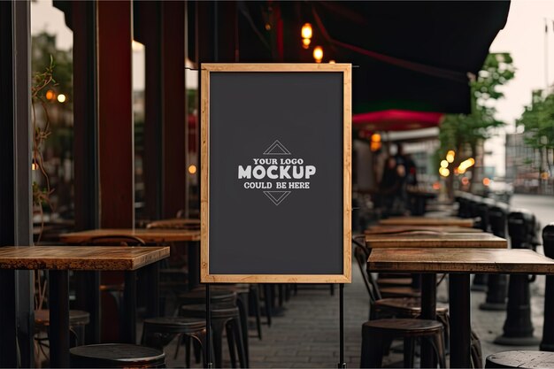 PSD exterior business sign mockup