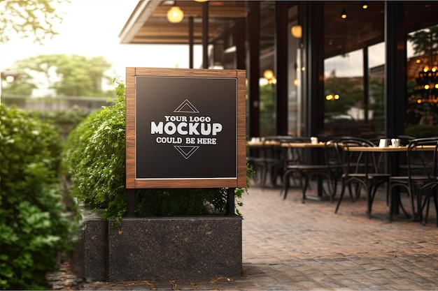 Exterior business sign mockup