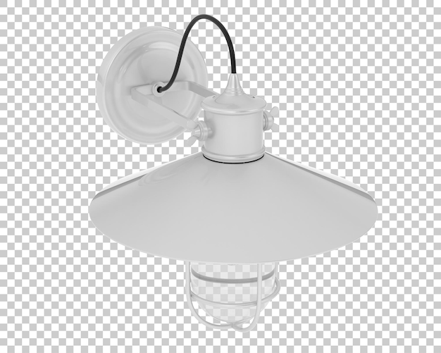 PSD illustrazione 3d di una lampada esterna isolata su uno sfondo trasparente