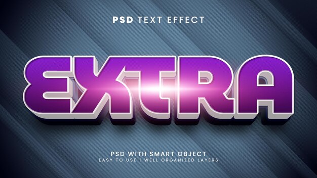 Extra 3d editable text effect with offer and sale text style