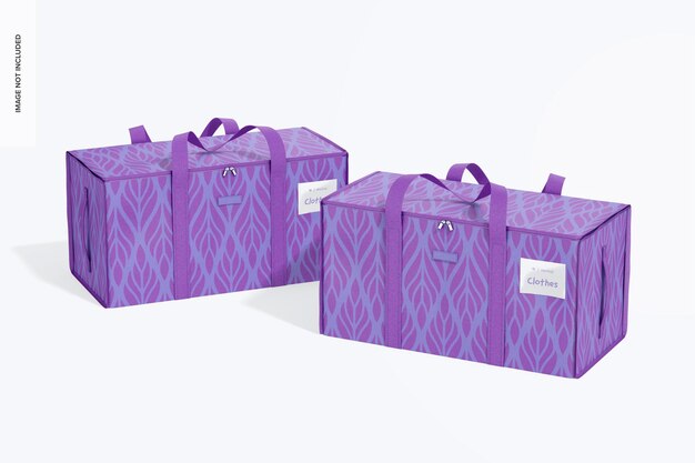 Extra large storage bags mockup, perspective