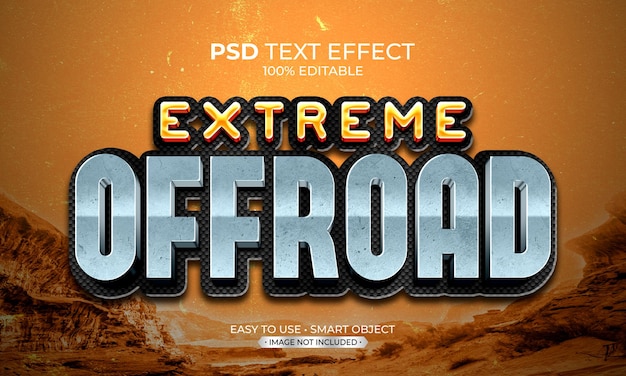 PSD extreme offroad text effect