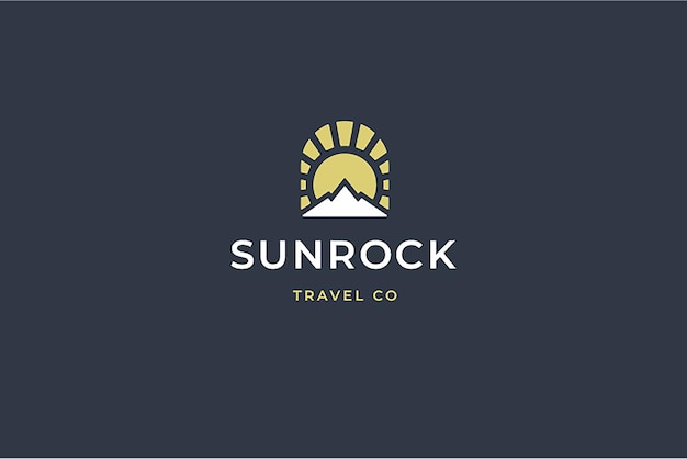 extreme travel adventure hiking trekking climbing activity minimal logo design template