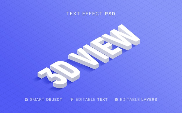 PSD extrusion style text effect