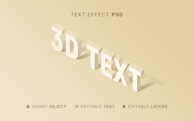 PSD 押し出しスタイルのテキスト効果