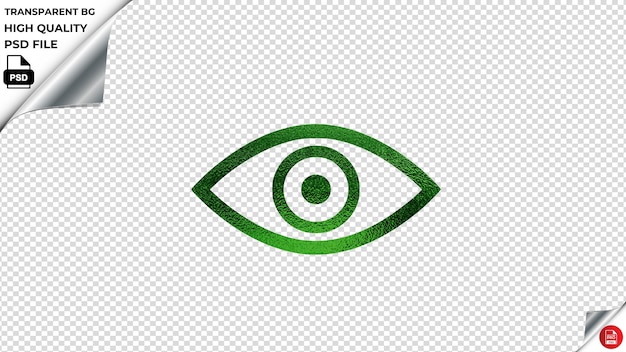 PSD eye 3 metalic green psd transparent