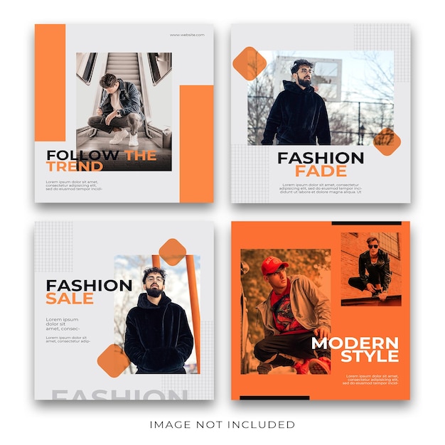 eye catching multiple fashion social media design for post premium psd