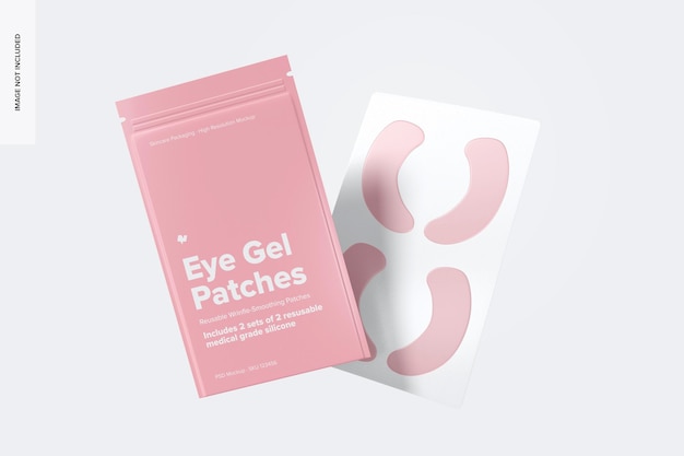 Eye gel patches packaging mockup