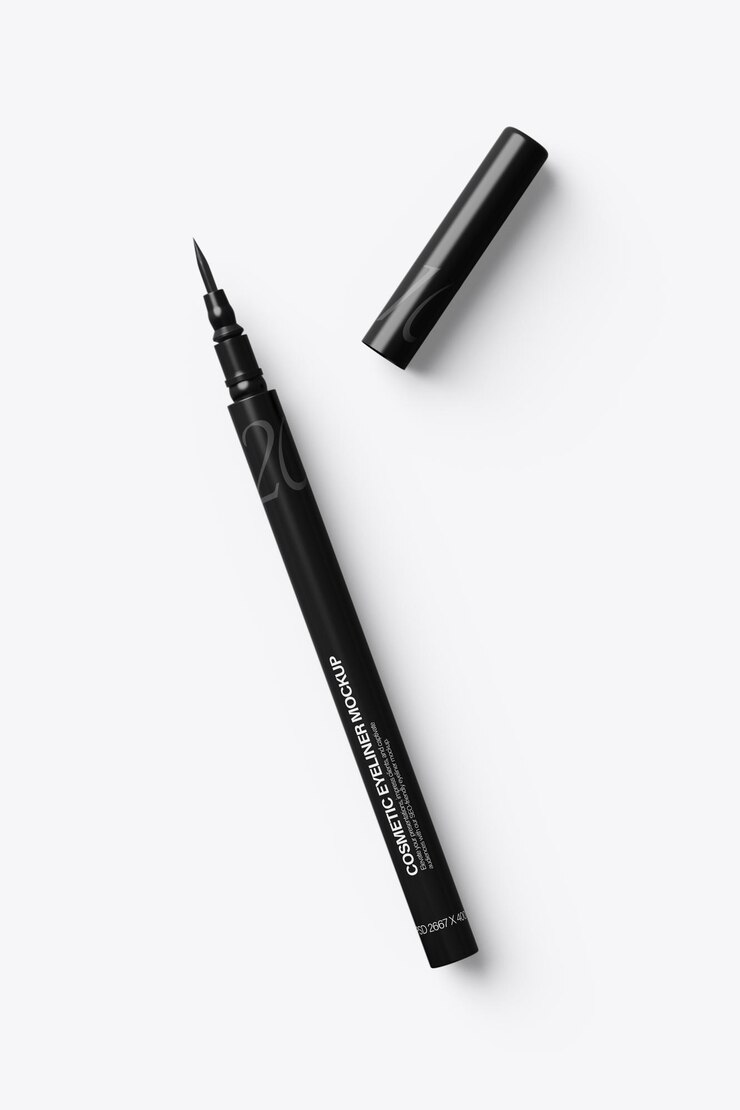 PSD eye liner mock up 3d-weergave