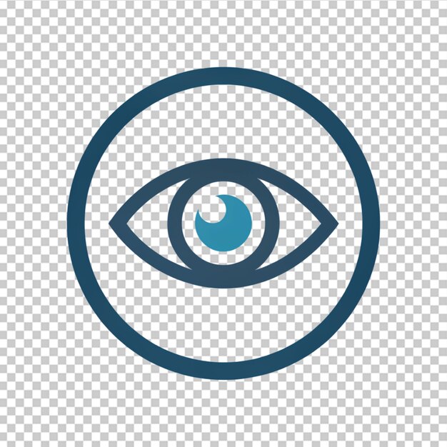 PSD eye logo on transparent background