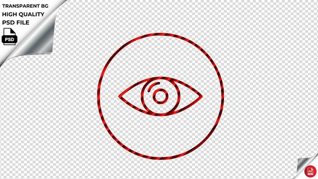 PSD eye mission vision view idea future search find vector icon red striped tile psd transparent