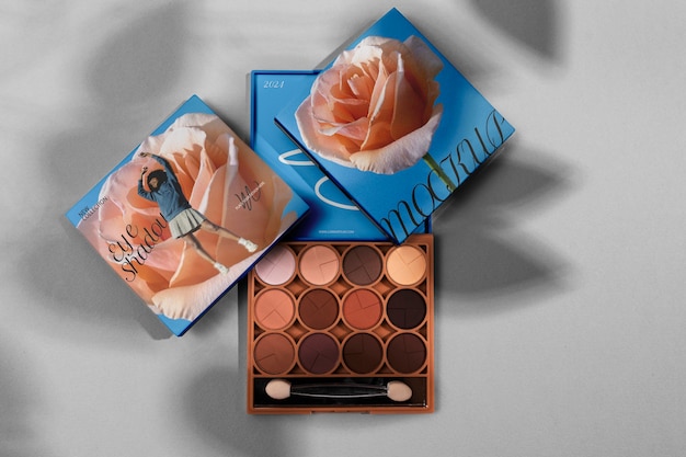 PSD eye shadow packaging mockup