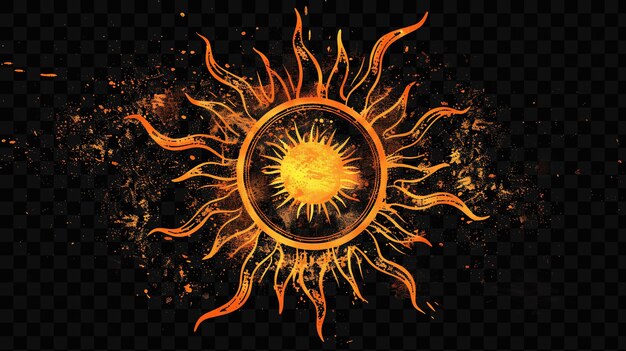 PSD the eye of the sun with a circle of fire