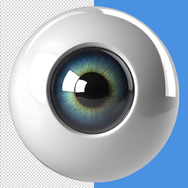 PSD eyeball medical illustration 3d rendering of human body