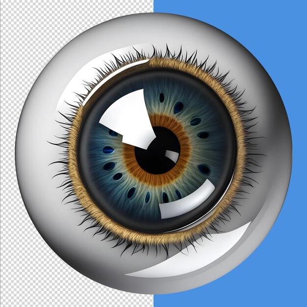 PSD eyeball medical illustration 3d rendering of human body