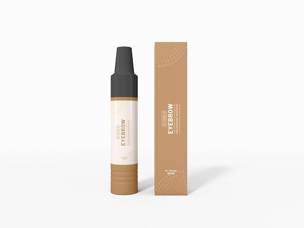 Eyebrow pencil branding packaging mockup