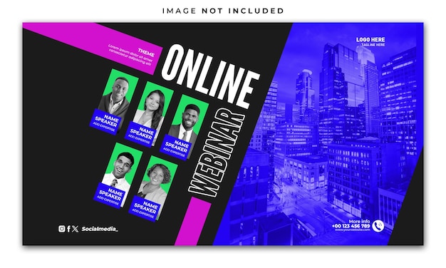 EyeCatching Online Webinar Social Media Banner Template