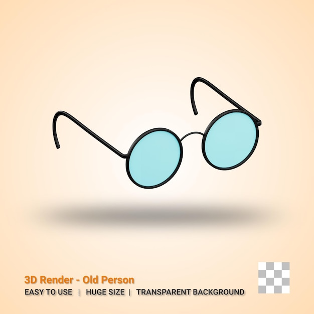 Иллюстрация 3D-иконы очков с прозрачным фоном