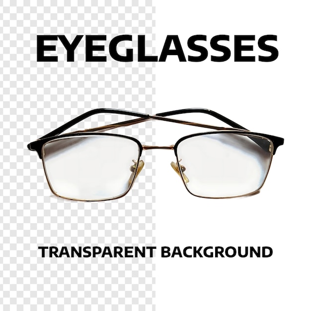 Eyeglasses with Transparent Background