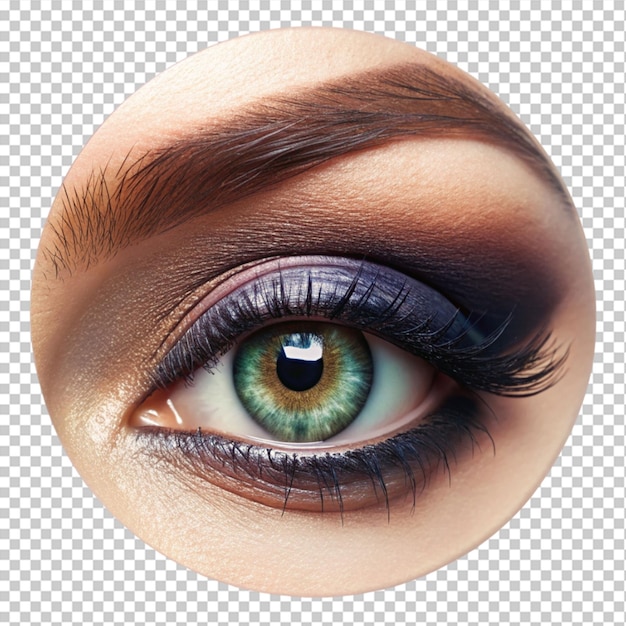 PSD eyes makeup on transparent background