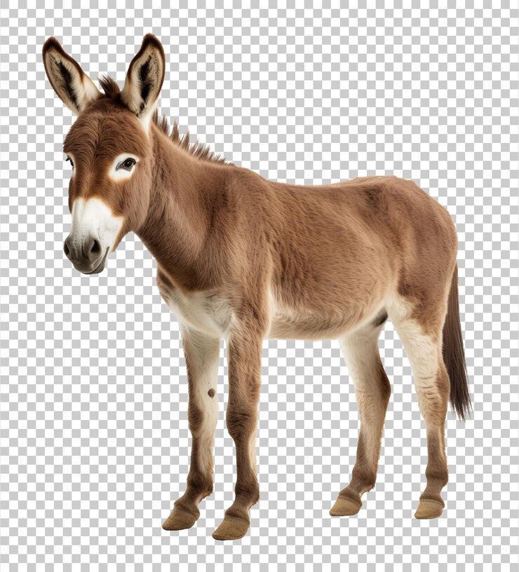 Ezel geïsoleerd op doorzichtige achtergrond PNG