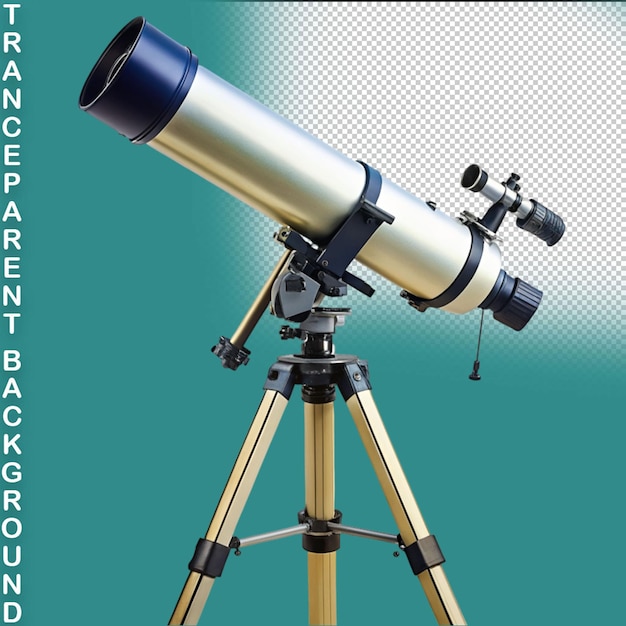 PSD f een telescoop op een doorzichtige achtergrond