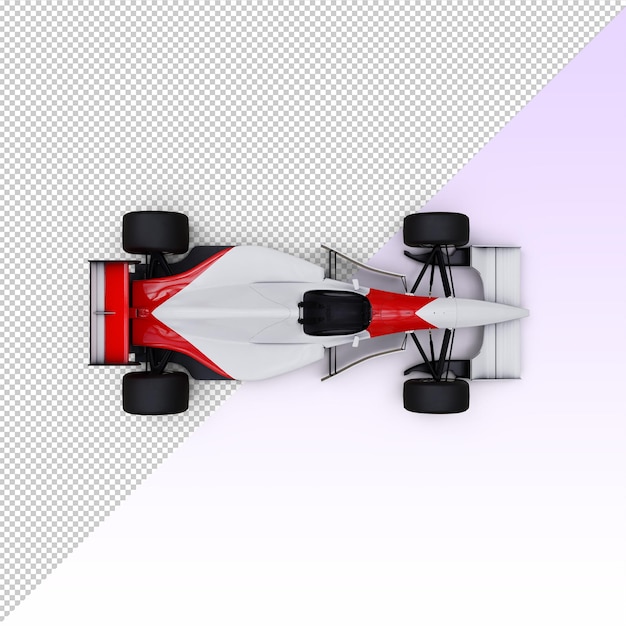 PSD f1 racing car isolated