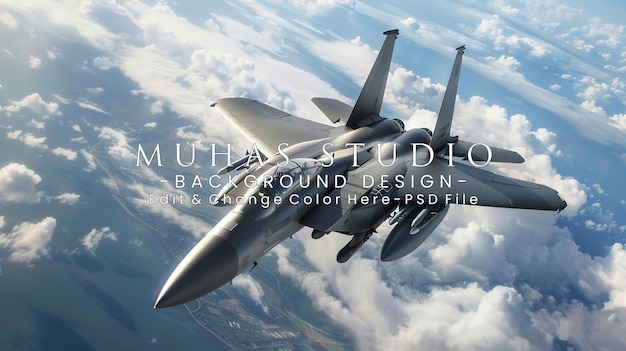 F15 Eagle Fighter Jet Soaring Through Clouds
