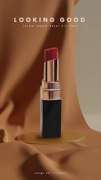 fabric 3d podium potrait mockup