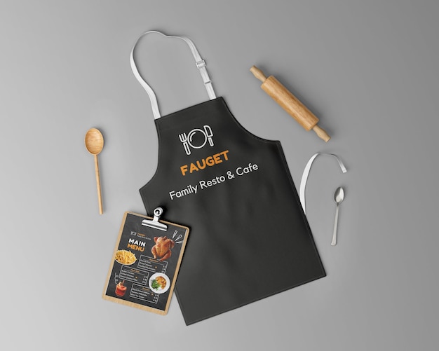 Fabric Apron Branding Mockup