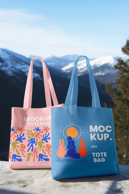 Fabric bag  mockup
