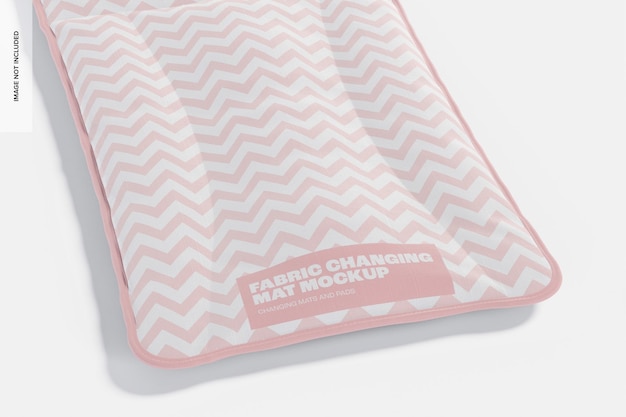 PSD fabric changing mat mockup, close up