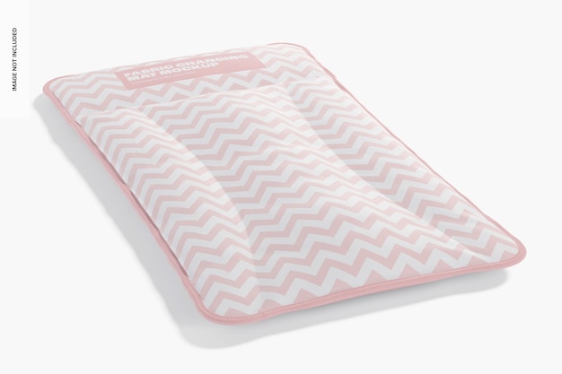 PSD fabric changing mat mockup, left view