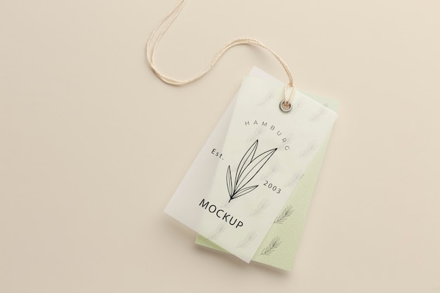 Fabric clothing labels mockup