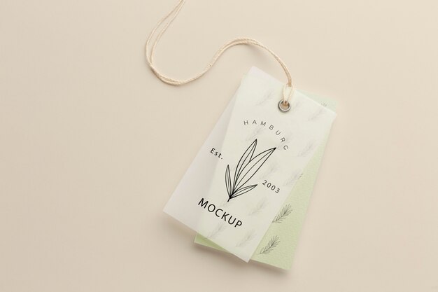 Fabric clothing labels mockup