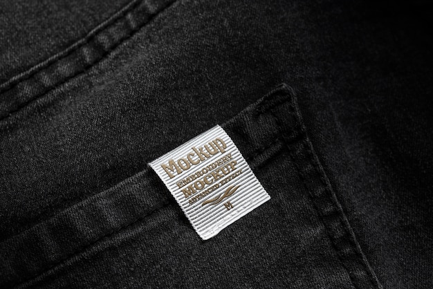 Fabric label on clothing mockup