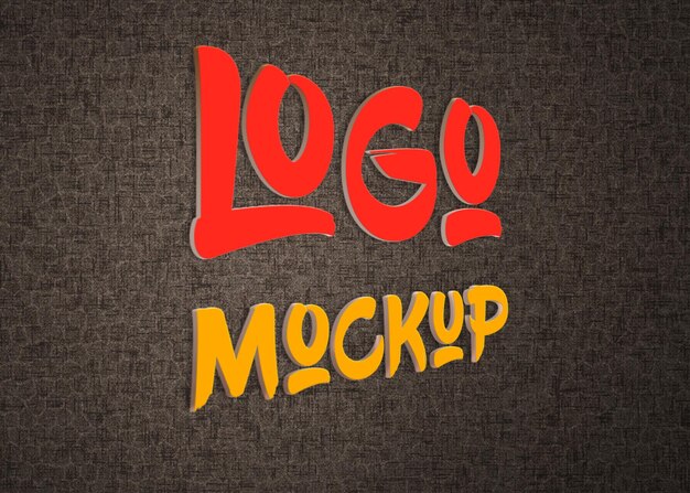 PSD fabric logo mockup