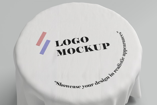 Mockup logo in tessuto