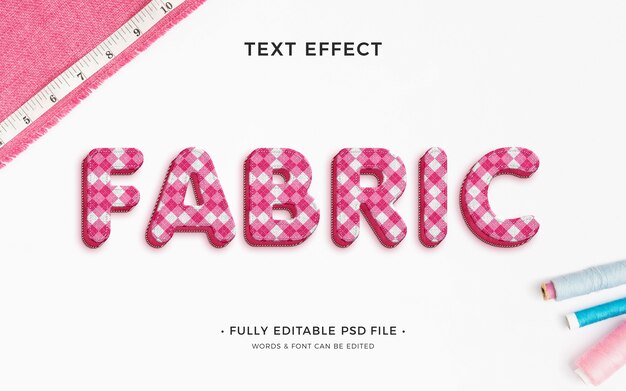 PSD fabric pattern text effect