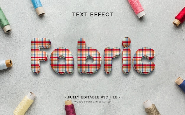 PSD fabric pattern text effect