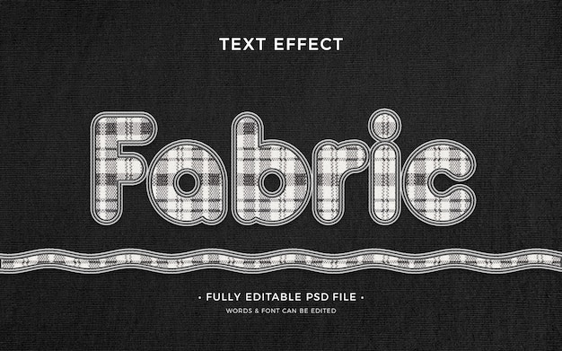 Fabric pattern text effect